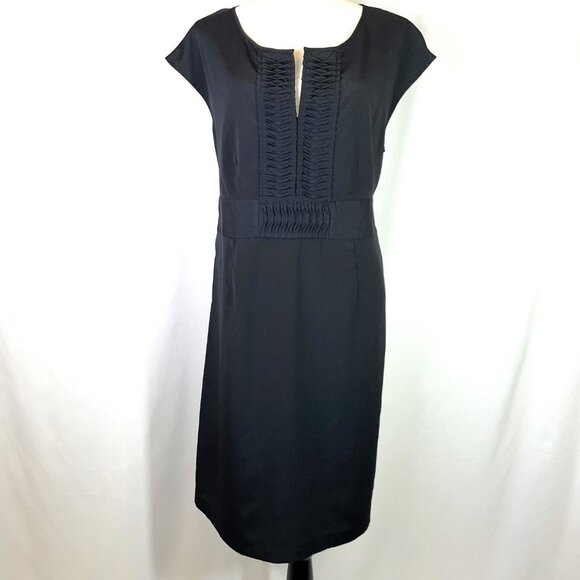 Mossimo Lightweight Sheath Dress Size XL Black Short Cap Sleeves Tie Back - Picture 1 of 10